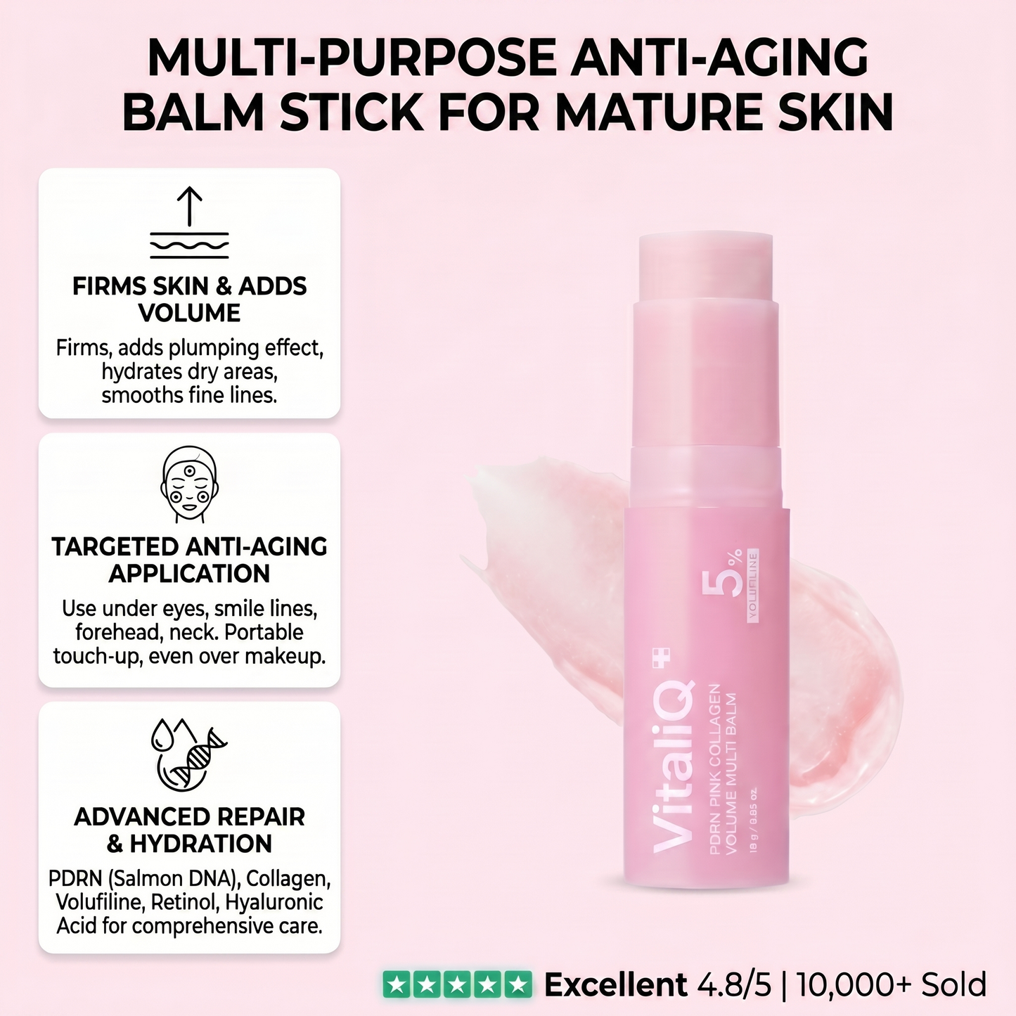 NEW PDRN Pink Collagen Balm : 5% Volufiline + NAD