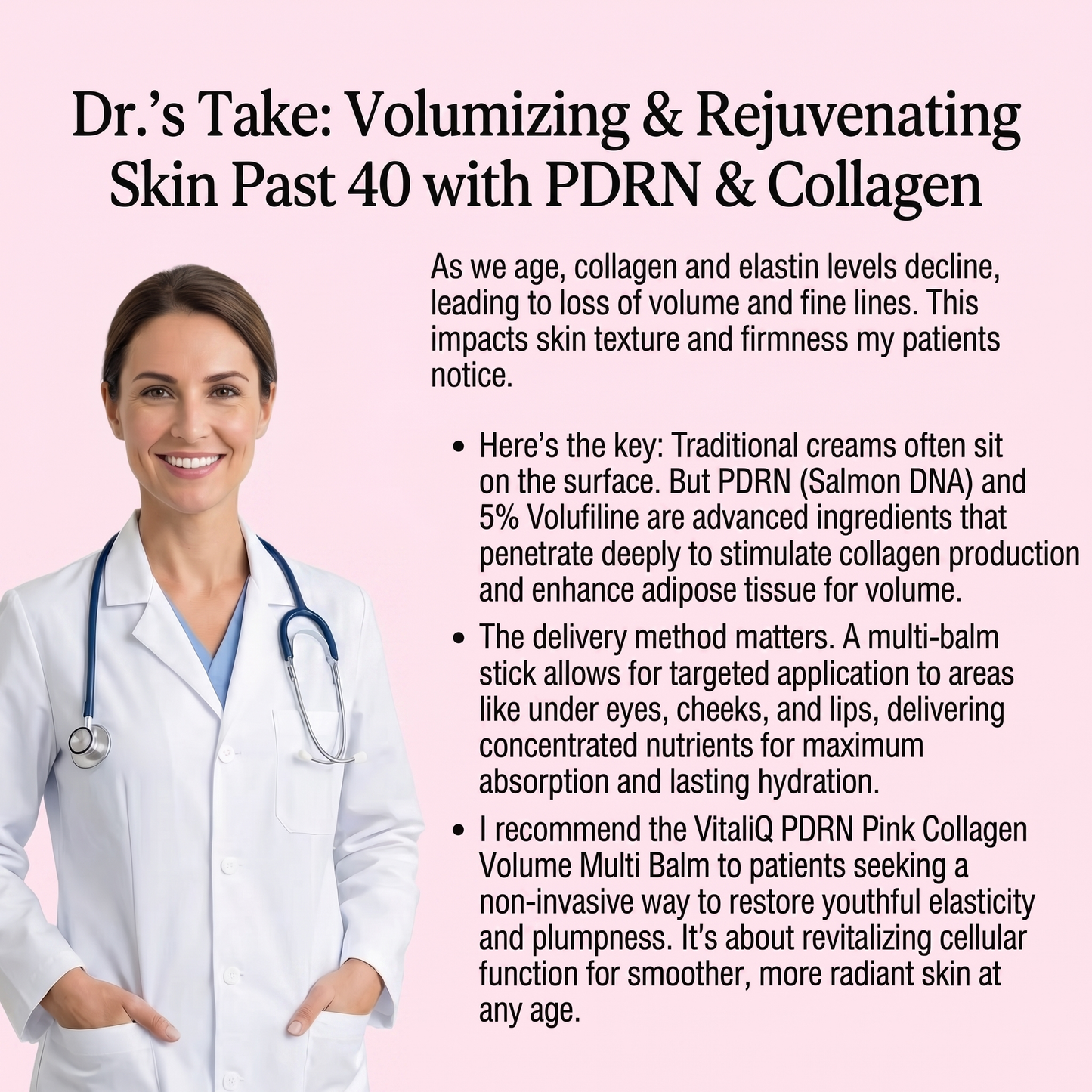 NEW PDRN Pink Collagen Balm : 5% Volufiline + NAD