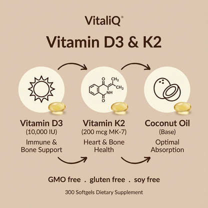Advanced Vitamin D3+K2 - 10000 IU